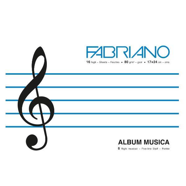 FABRIANO ALBUM MUSICA 80GR 16 FOGLI 170X240 mm …